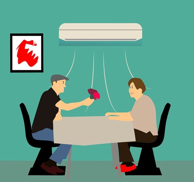 klimatizace foukající na lidi